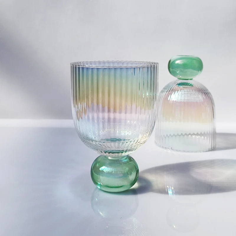 Designer Rainbow Glass Crystal Pearl Ancient Cup. Elevate your drinking experience, add elegance and a touch of luxury t — photo 3