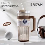 Household Portable Double Drink Straw Plastic Cup. Enjoy two drinks at once with this convenient cup, perfect for home, — photo 5