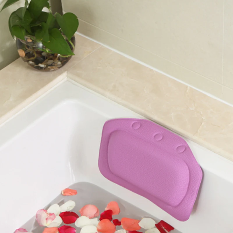 Wholesale PVC foam bathtub pillow for hotels. Provides head and neck support for a comfortable and relaxing bath experie — photo 19