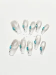Middellange Manicure Persoonlijkheid Wit Geniet van onberispelijke, elegante nagels voor een verfijnde en moderne uitstraling, perfect voor elke gelegenheid en het benadrukken van je persoonlijkheid. — foto 6