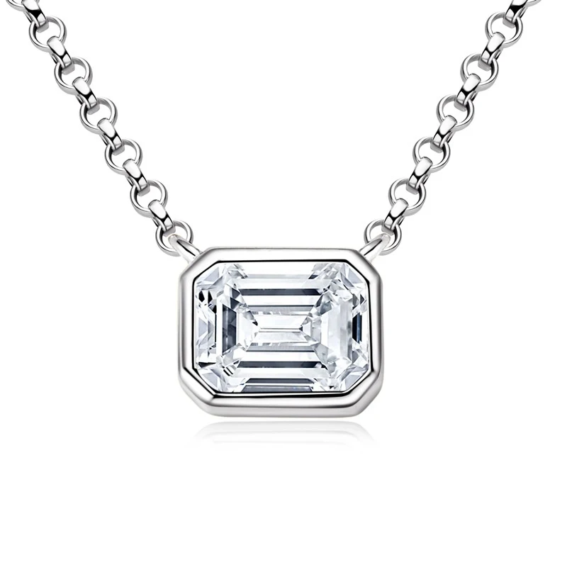 Colar de Esmeralda e Diamante com Design Exclusivo em Prata S925. Elegância e Sofisticação para um Look Inesquecível — foto 5