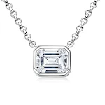Colar de Esmeralda e Diamante com Design Exclusivo em Prata S925. Elegância e Sofisticação para um Look Inesquecível — foto 5