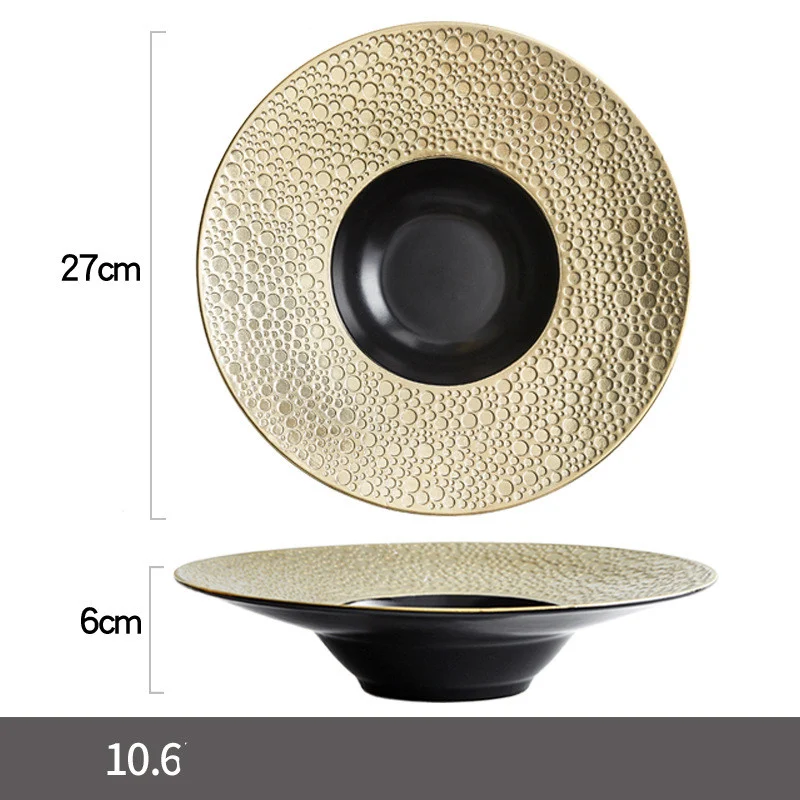 Title 9, Golden Ceramic Meteorite Pattern European Style...