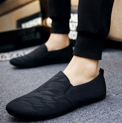 Heren casual tide schoenen, donker patroon, erwtenmotief, lazy shoes, instappers, ideaal voor gemakkelijk en comfortabel gebruik. — foto 4