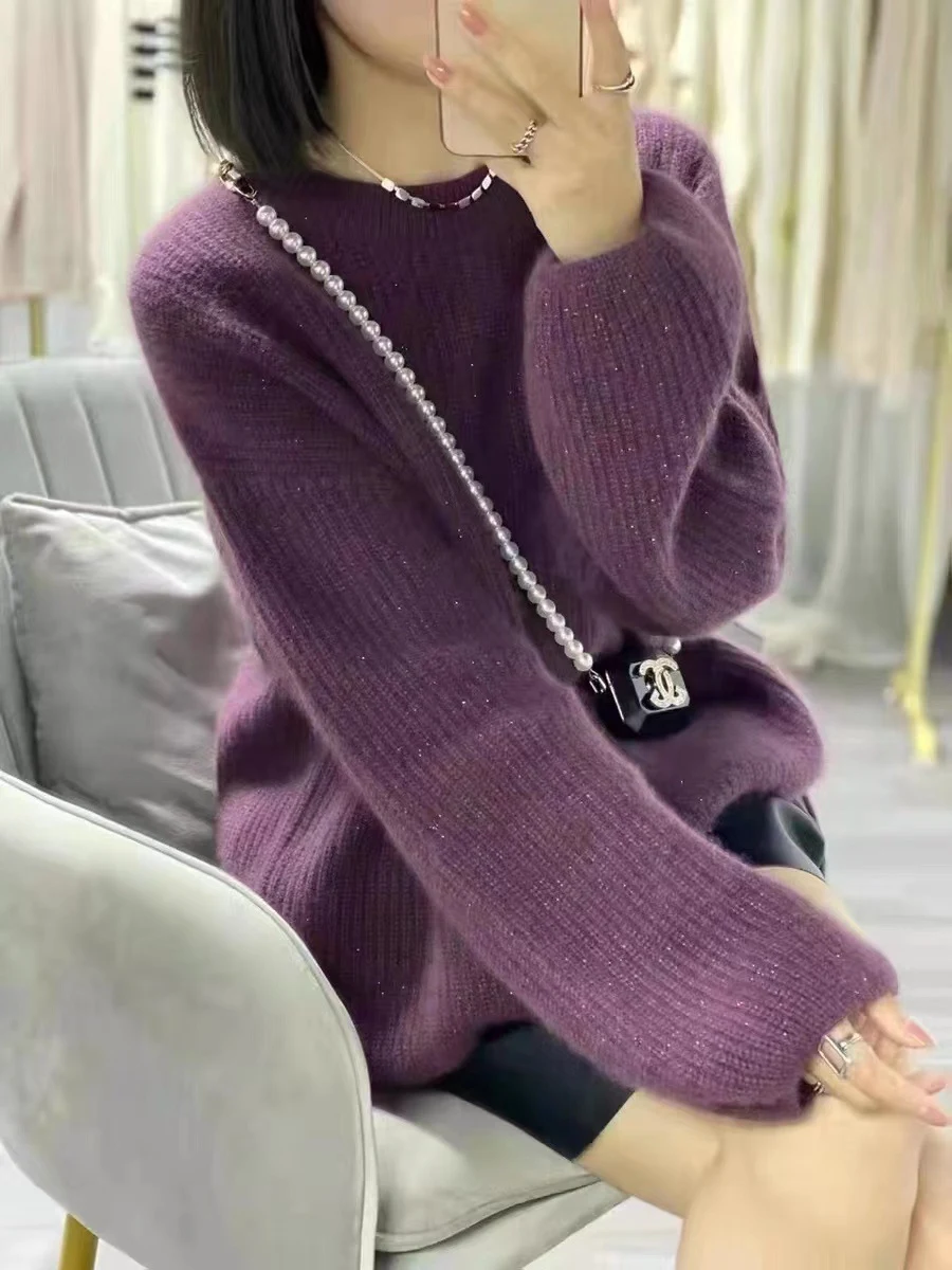 Title 11, Maglione lavorato a maglia girocollo con manich...