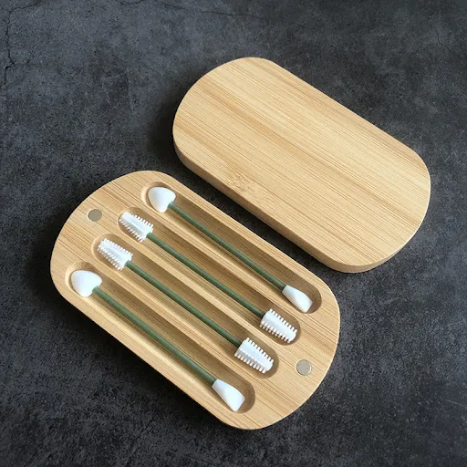 Title 3, 4-pack Biodegradab Bamboo Cotton Buds Reusable ...