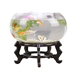 HONGYI round cylinder Round goldfish tank Ecological creativity Glass fish tank Large turtle tank Hydroponic tank vase — photo 2