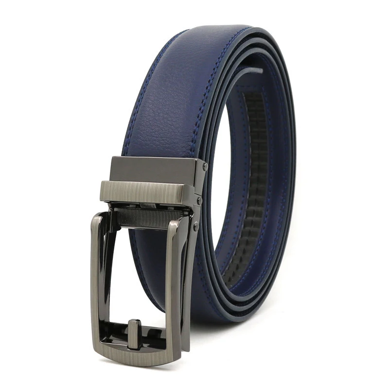 Title 2, Mens Cowhide Belt with Automatic Buckle, No Ho...