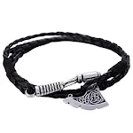 Antique Silver Woven Leather
