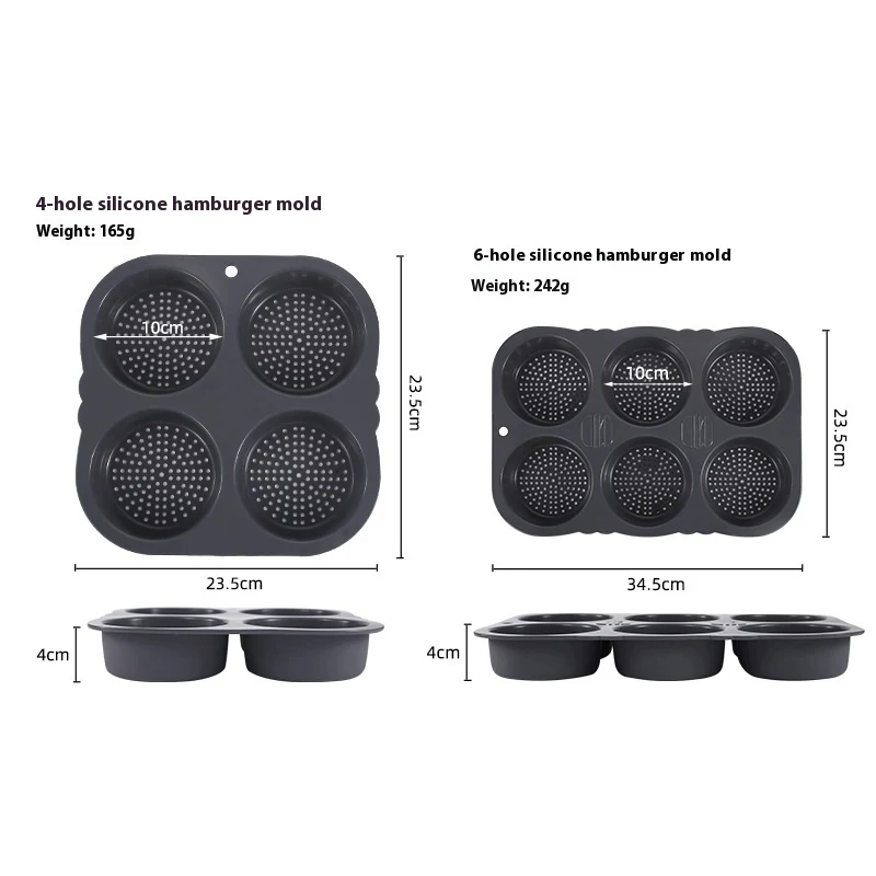 Household Edible Silicone Hamburger Mold, Round, High Temperature Resistant, Multi functional Baking for Delicious Burge — photo 5