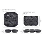 Household Edible Silicone Hamburger Mold, Round, High Temperature Resistant, Multi functional Baking for Delicious Burge — photo 5