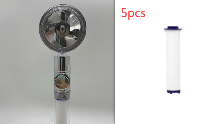 Soffione Doccia Risparmio Idrico Girevole 360 Gradi con Ventola ABS Pioggia Alta Pressione Ugello Accessori Bagno. — foto 35