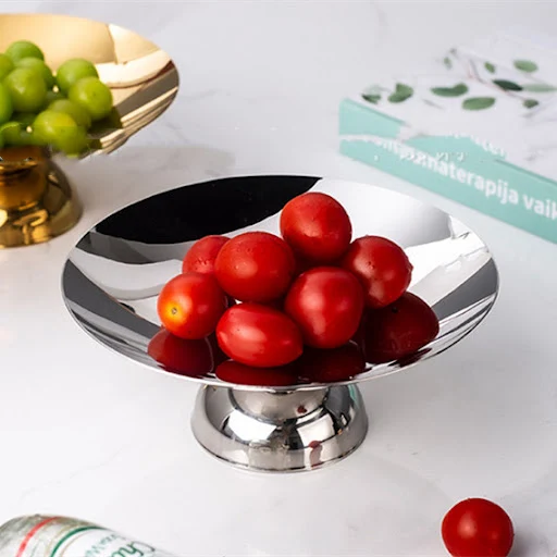 Title 3, Nordic Stainless Steel Snack Candy Fruit Plate....