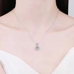 Colar com pingente casual feminino em prata esterlina, elegante e charmoso. Ideal para uso diário, realça seu visual com facilidade. — foto 1