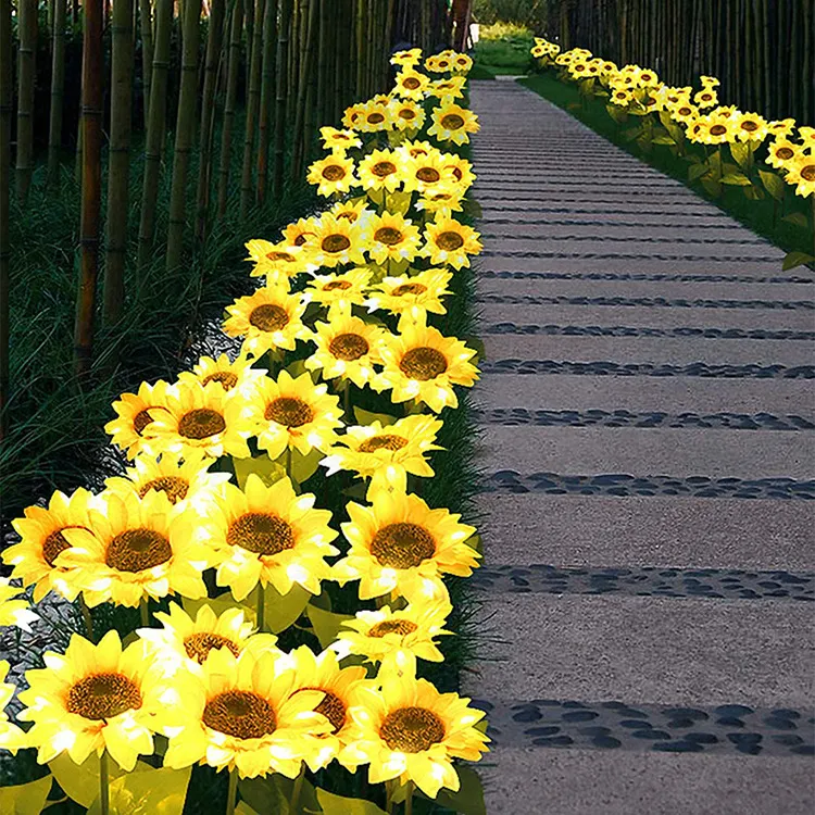 LED Solar Sunflower Lamps Decorative Lights Brighten your garden with solar power. Beautiful, energy-efficient outdoor l — photo 11