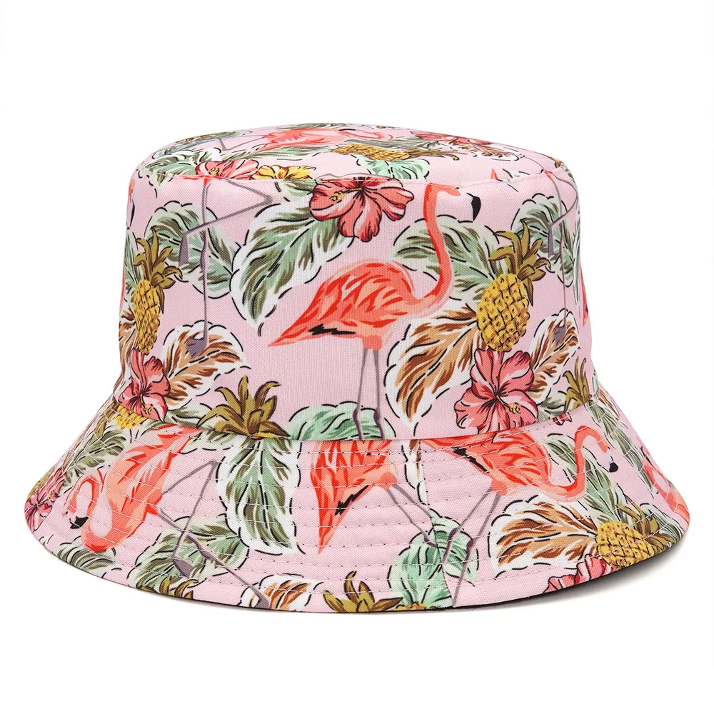 Chapéu balde com estampa de folha, proteção solar dupla face. Conforto e estilo para o sol. Perfeito para praia, piscina, e passeios ao ar livre. — foto 13