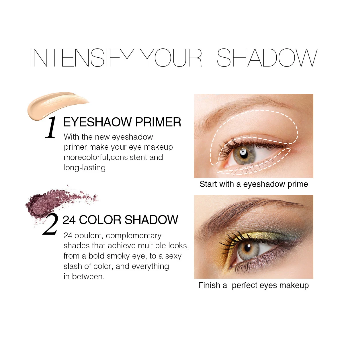 Title 6, 24-Color Primer Matte Pearl Eyeshadow Palette f...