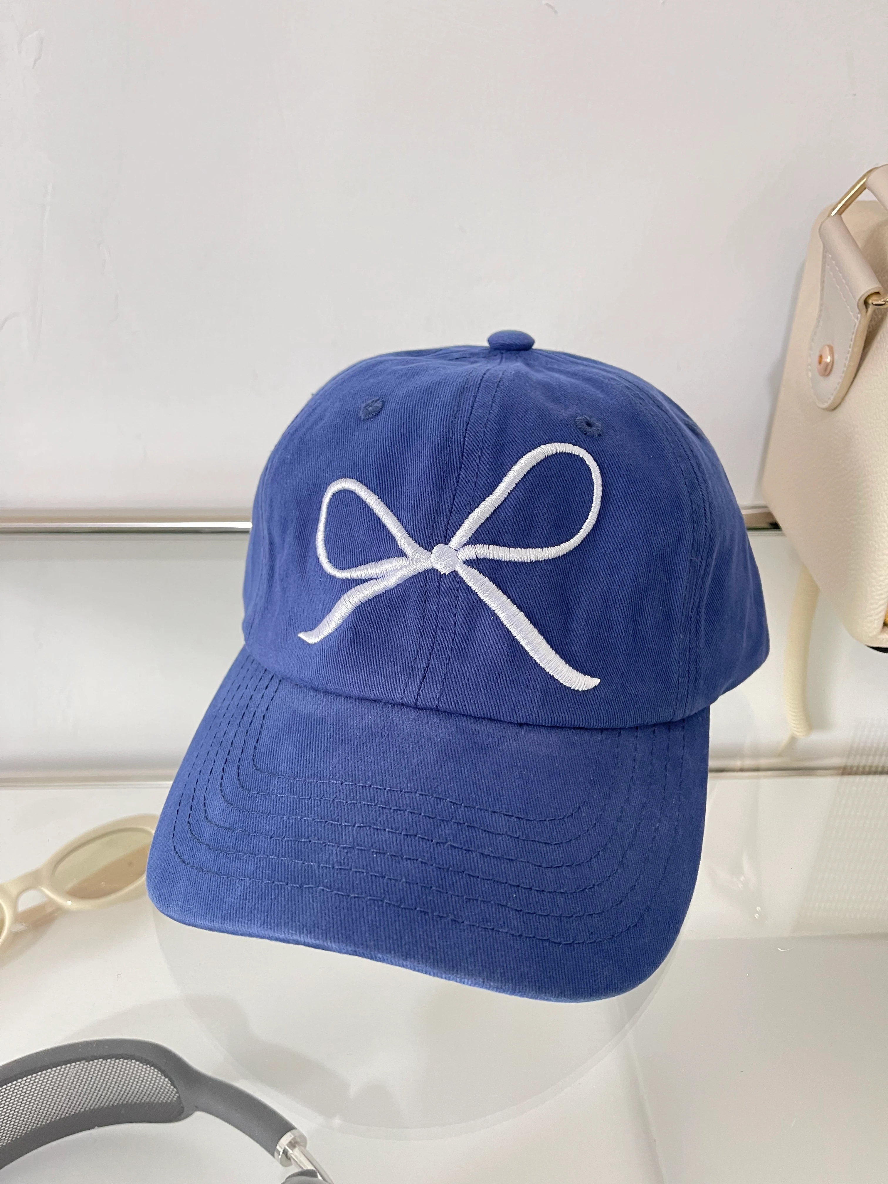 Title 1, Ins Bow Baseball Cap Sweet Cute Sun Protective....
