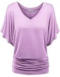 V-Neck Bat Sleeve Casual Loose Comfortable Top for Women, Perfect for Everyday Wear, Relaxed Fit, and a Comfortable, Sty — photo 6