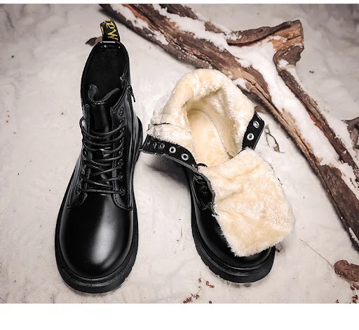 Title 2, Martin Boots With Zipper Mens British Style Du...