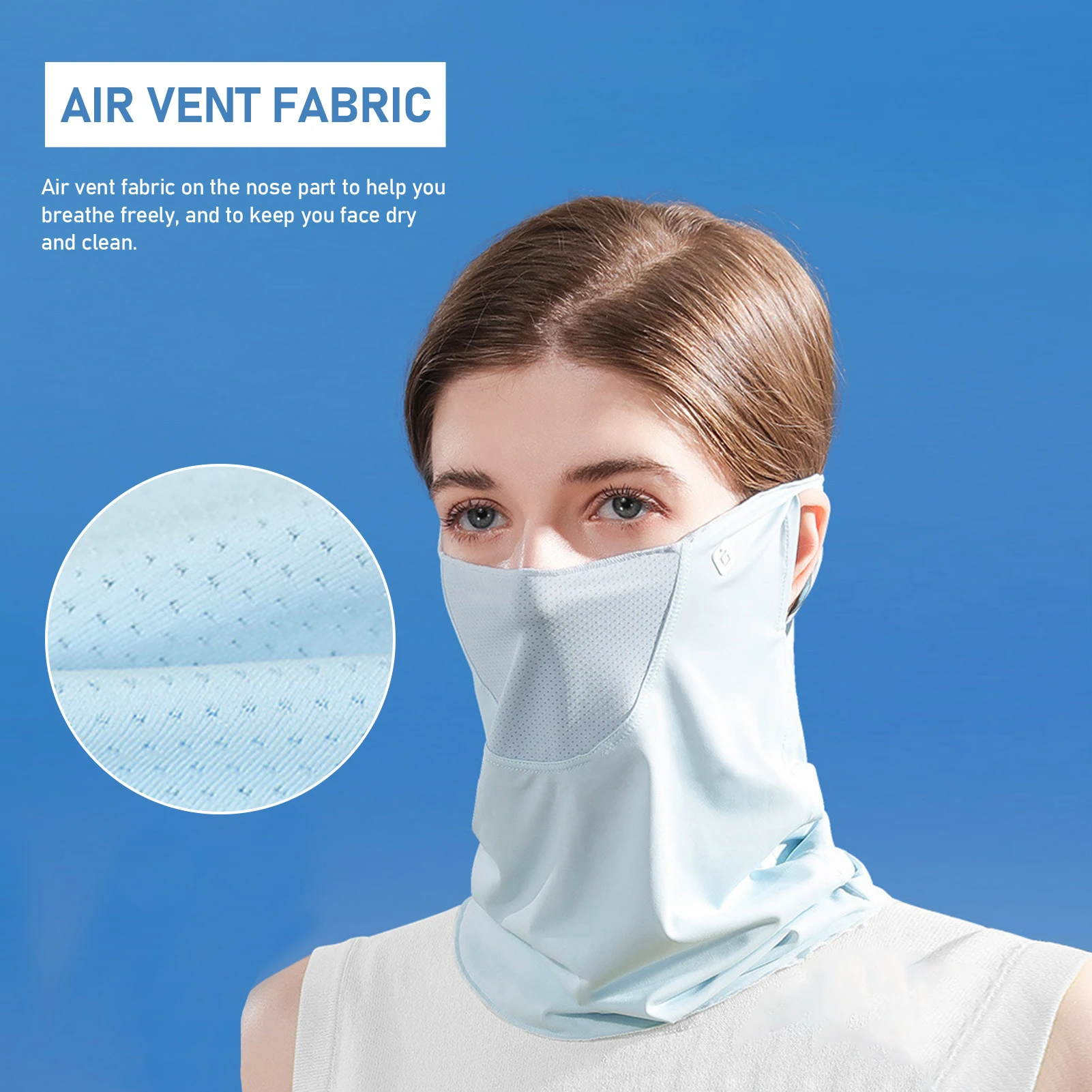 Summer Face Cover Face Scarf Balaclava UV Protection Earloop Neck Gaiter Breathable Outdoor Sports Women's headwear. — photo 7