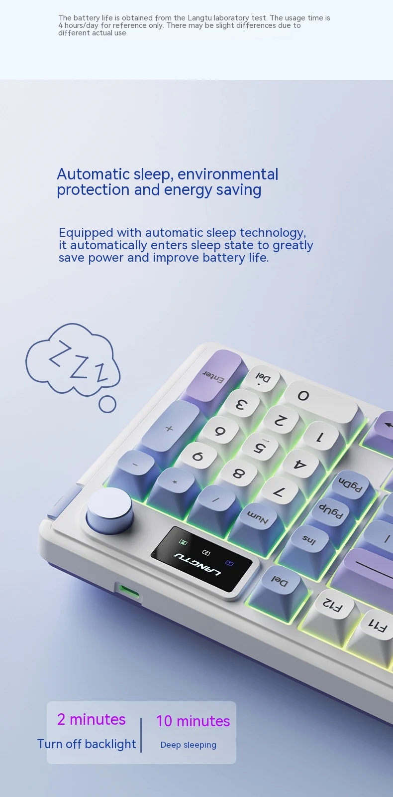 Title 6, Wireless Bluetooth Mute Keyboard for E-sports a...