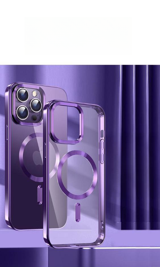 Title 2, New Electroplated Magnetic Transparent Phone Ca...