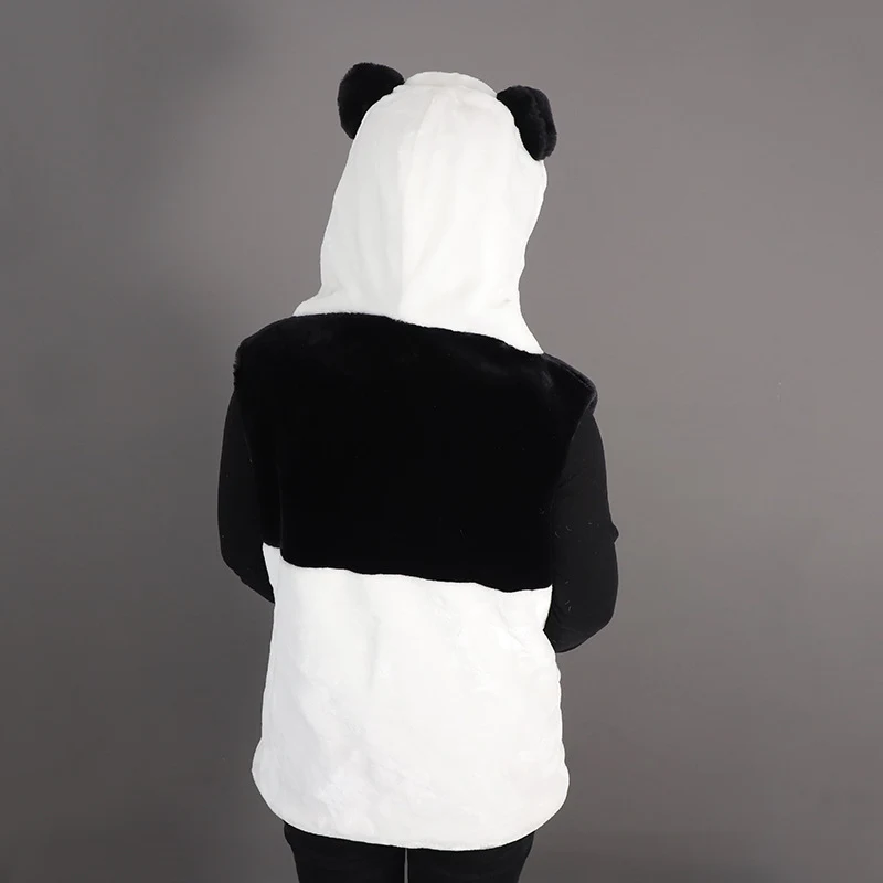 Kinder Plüsch Panda Kleidung Weste Kuscheliges und warmes Panda-Design. Ideal für kühle Tage, hält Kinder warm und sieht dabei auch noch süß aus. — foto 7