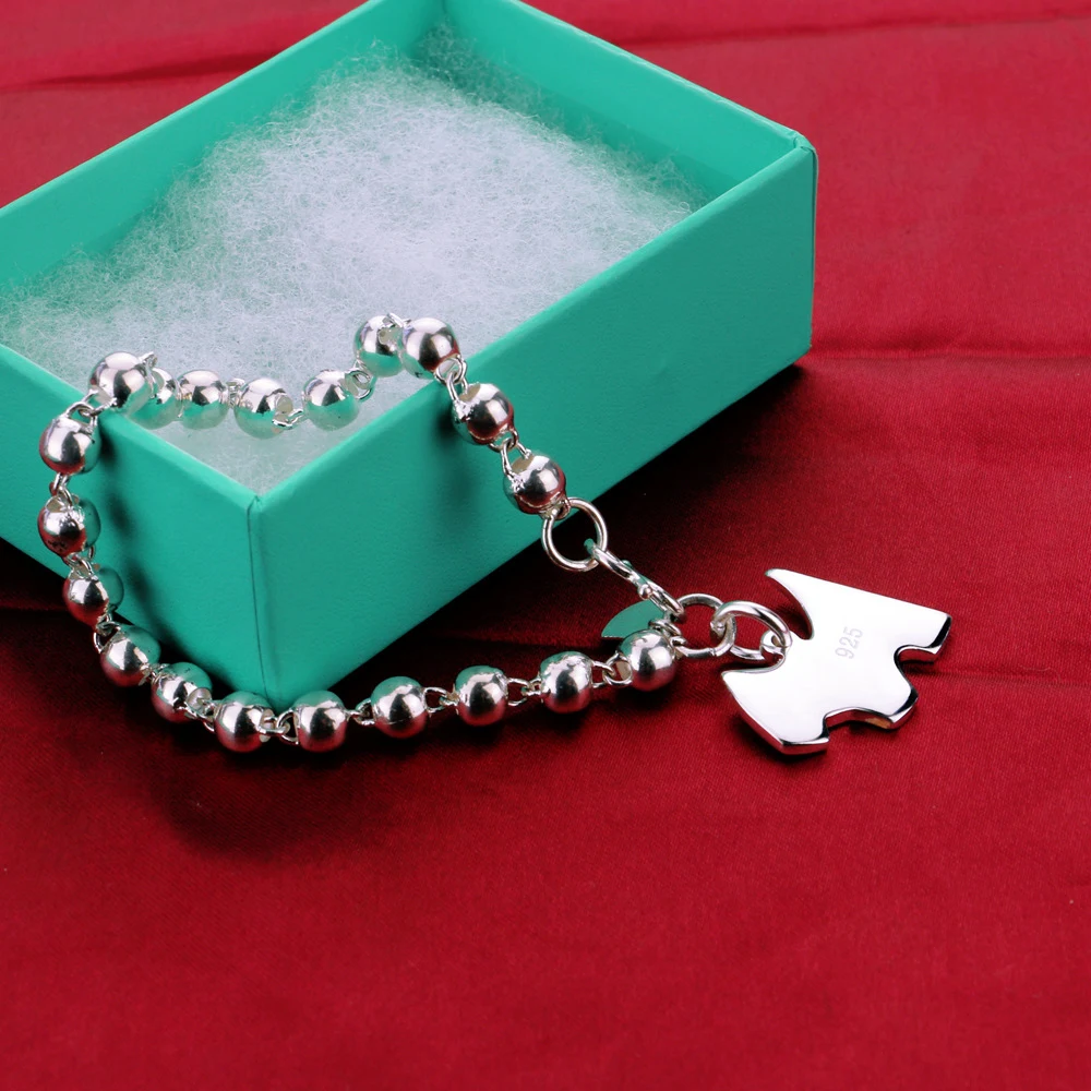 Pulseira de contas de Buda prateada para mulheres. Promove a calma e o estilo. Meditação com elegância. Um presente perfeito para ela. — foto 5