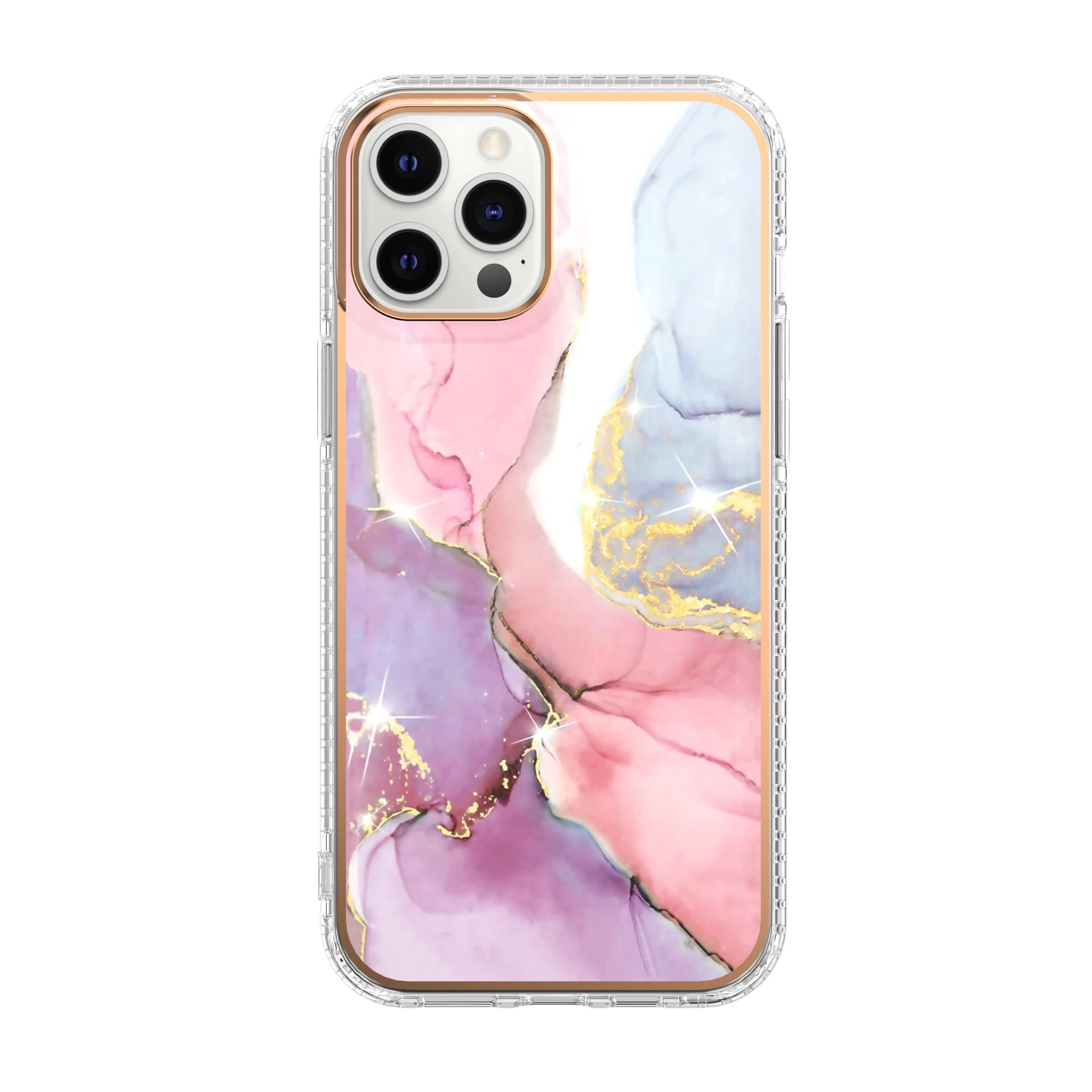Title 7, Mosaic Marble Pattern Flower Transparent Phone ...