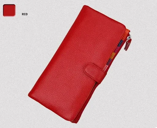 Title 11, Ladies Long RFID Anti-Scan Wallet Top Layer Lea...