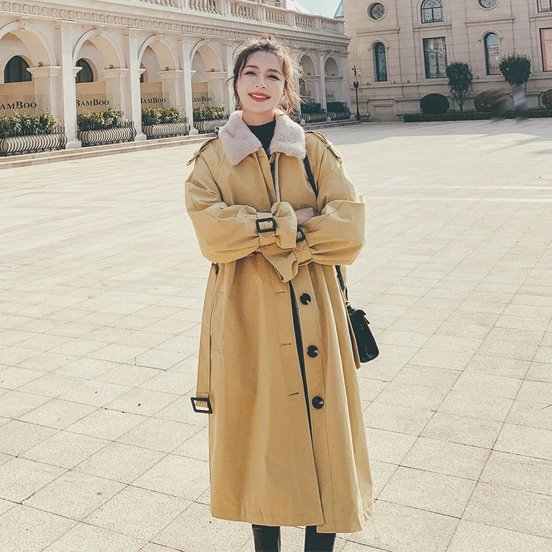 Title 3, Womens Winter Long Loose Lamb Wool Coat Over T...
