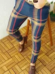 Blue and yellow plaid