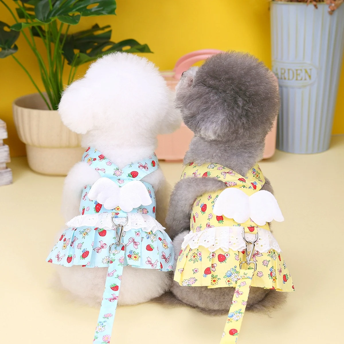 Title 2, Pet Princess Dress Traction Buckle Clothes Dog ...