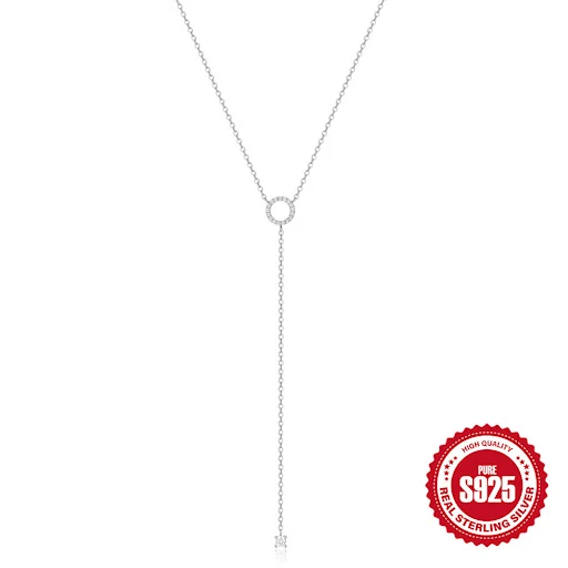 Title 5, Colar com Anel de Prata Esterlina S925 Estilo I...
