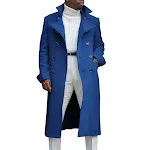 Trench coat da uomo doppiopetto con revers Autunno e Inverno Caldo ed elegante cappotto ideale per climi freddi per un look sofisticato e alla moda. — foto 4