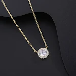 Colar feminino com pingente redondo, design transfronteiriço Europa e América. Adicione um toque elegante ao seu visual, perfeito para qualquer ocasião. — foto 13