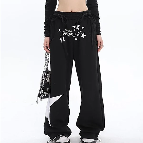 American Retro High Street Hiphop Print Track Sweatpants for men, comfortable and stylish streetwear pants, perfect for — photo 21