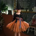 Haloween dečija odeća Haljina za devojčice Savršena za kostime i zabave. Udoban, simpatičan dizajn za proslavu Noći veštica i sakupljanje slatkiša — foto 5
