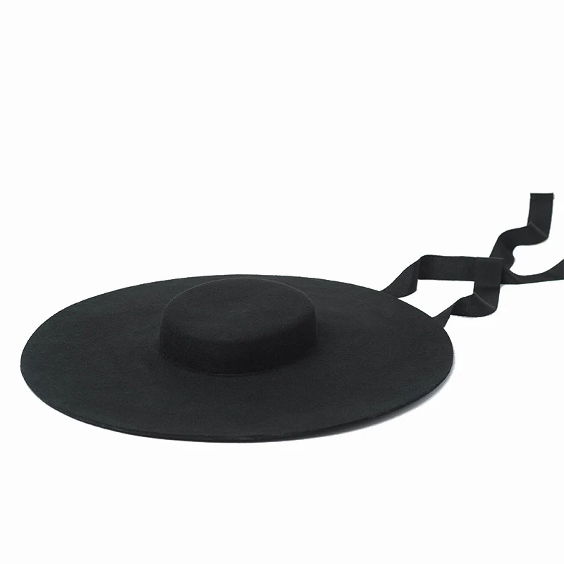 Title 3, Light Flat Big Brim Wool Top Hat. Provides exce...
