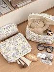 Small Floral Storage Portable Cosmetic Bag Large Capacity. Organize and carry your makeup and travel accessories with ea — photo 29
