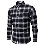 Men's New Classic Korean Plaid Long-Sleeved Shirt. Effortless style and comfort for everyday wear. A versatile wardrobe — photo 2