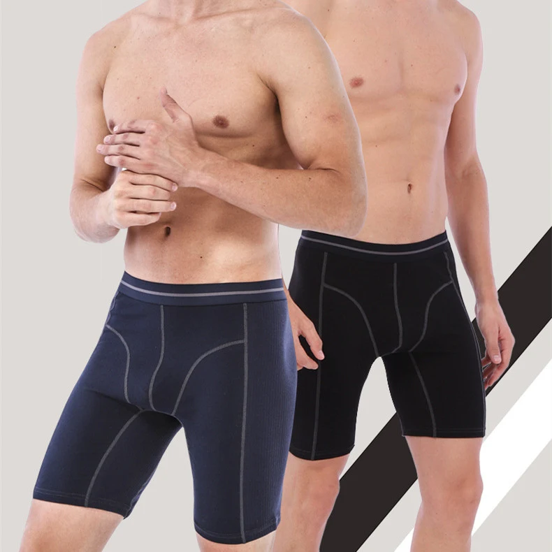Men's cotton wear-resistant sports fitness boxer briefs, designed for comfort and durability. Perfect for workouts and a — photo 4