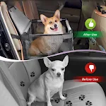 Dog car seat cover folding hammock pet carrier bag basket for cats stable foldable travel pet dog car seat protection. — photo 10