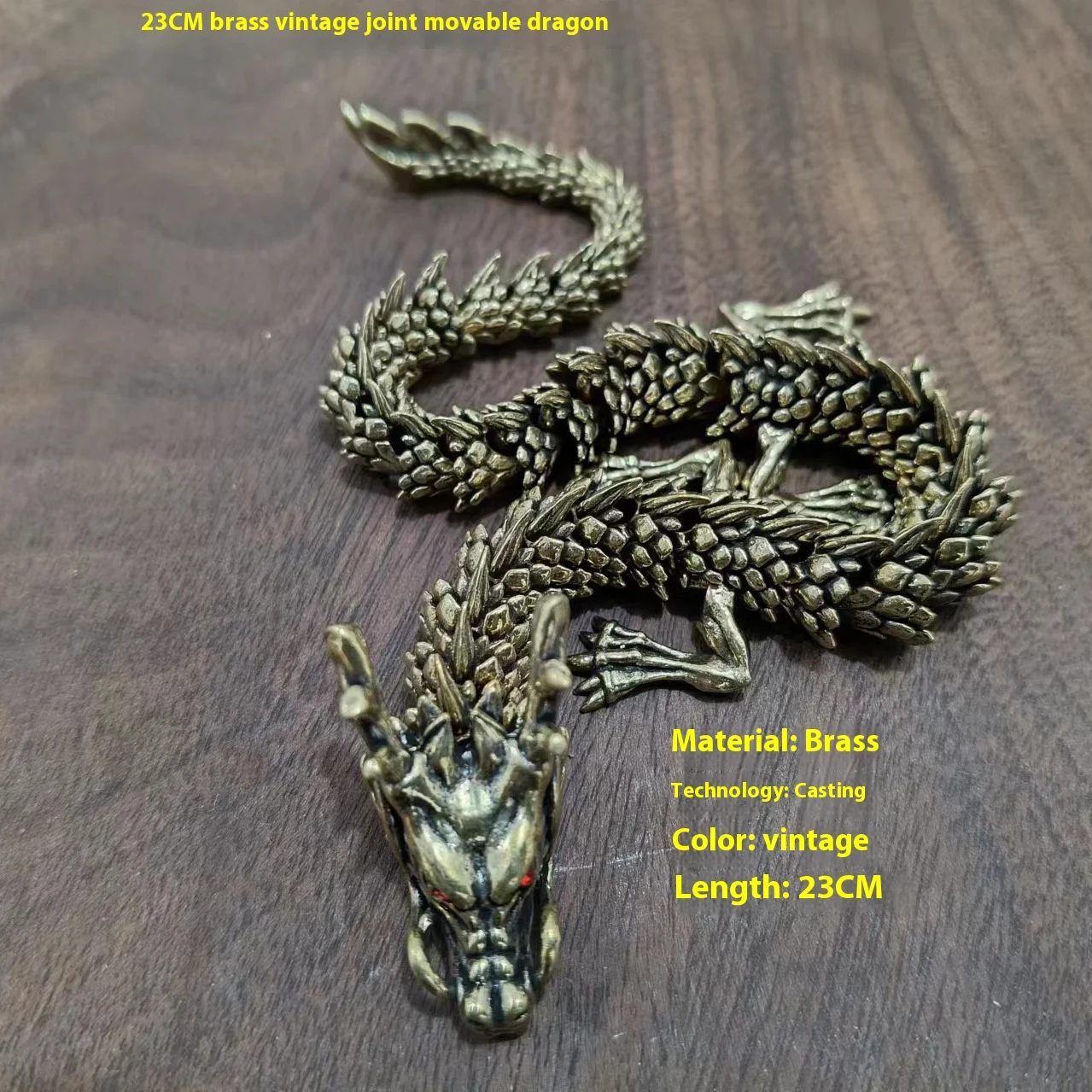 Brass Three-dimensional Dragon 3D Joint Movable Retro Ornament, Exquisite Collectible Figurine for Home Decoration. — photo 9