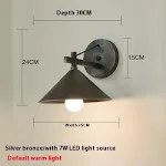 E Wall Lamp Silver Bronze