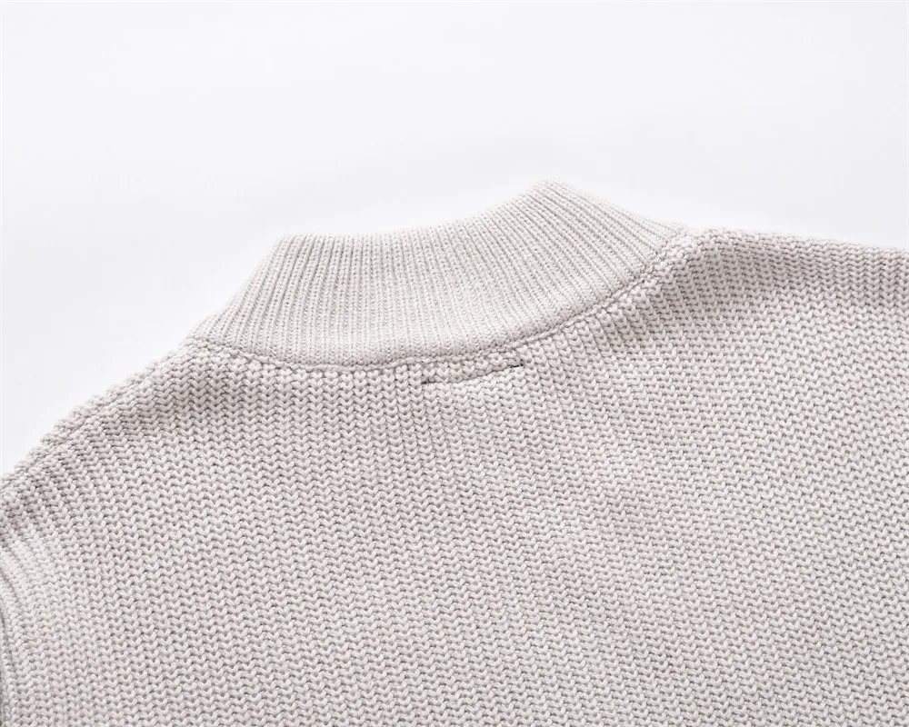 Title 4, Spring and Autumn Stand Collar Cardigan Sweater...