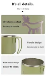 Double-layer 304 Stainless Steel Camping Picnic Cup with Anti-Scald Handle, perfect for outdoor use, durable and easy to — photo 12