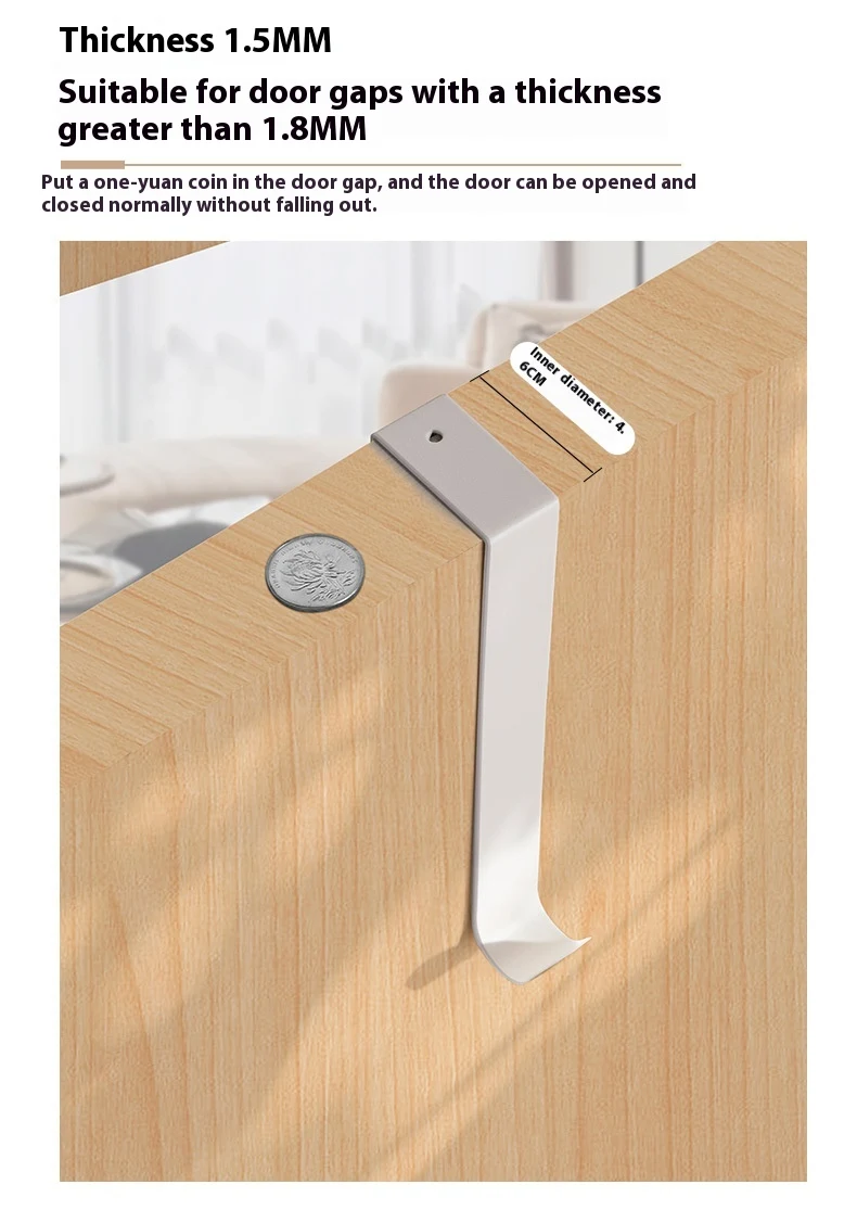 Title 6, Punch-free Shower Door Back Clothes Hook, Wroug...