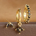 Brincos femininos com design floral simples e especial. Adicione um toque de charme único ao seu visual diário. — foto 3